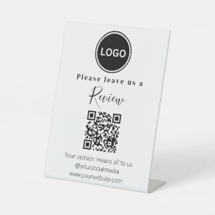 Signe De Table Laissez-nous un commentaire du code QR