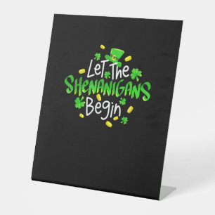 Signe De Table Laissons les Shenanigans commencer drôle Saint Pat