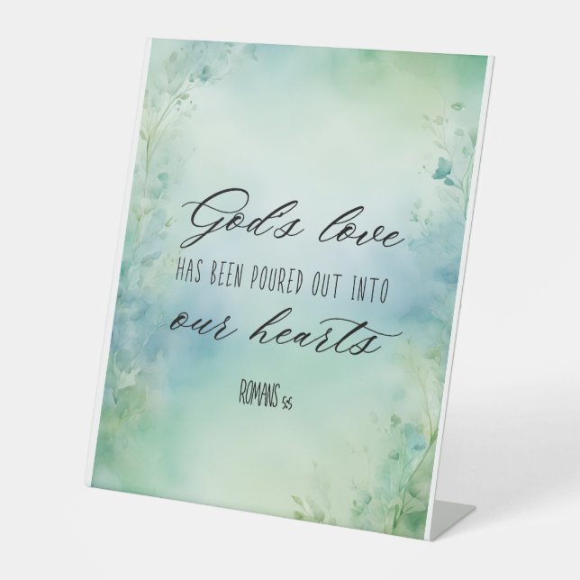 Signe De Table L'amour de Dieu pour les Romains a été versé dans  (Recto)