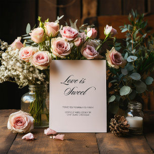 Signe De Table L'amour de la calligraphie minimaliste est Mariage