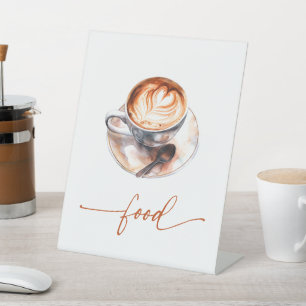 Signe De Table L'amour du café est en train de se préparer Nourri
