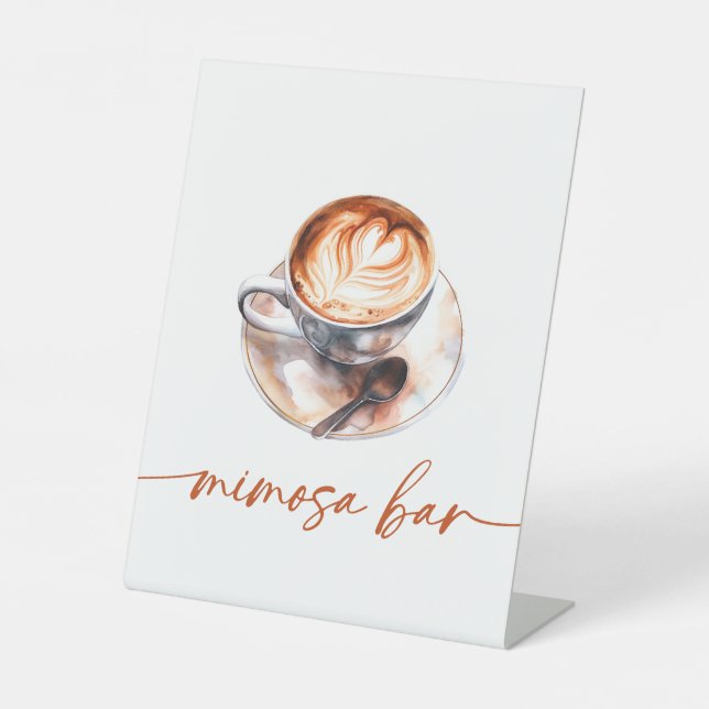 Signe De Table L'amour du café est en train d'infuser Bar Mimosa (Recto)