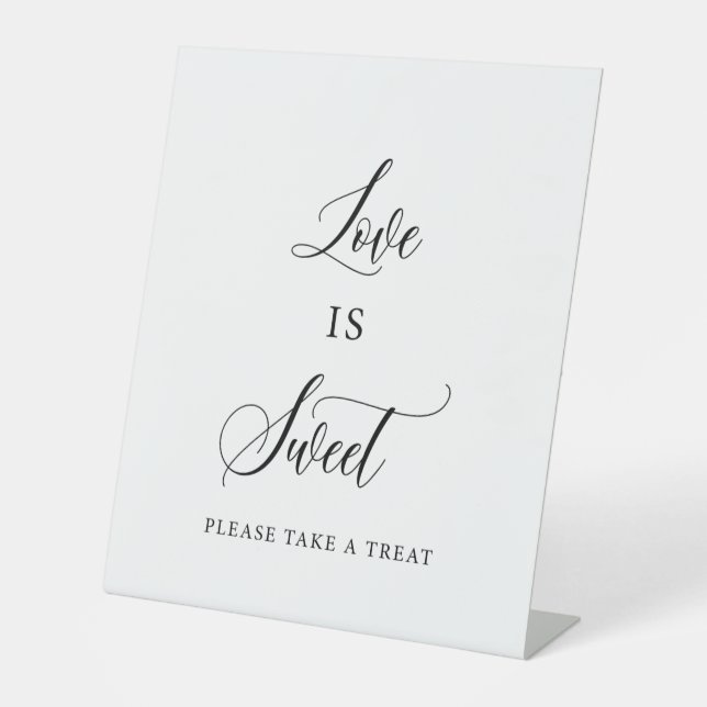 Signe De Table L'amour est doux – Élégante table de desserts de m (Recto)