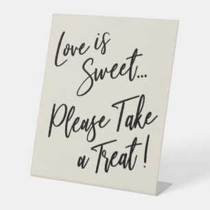 Signe De Table L'amour est doux, prenez une friandise ! Crème