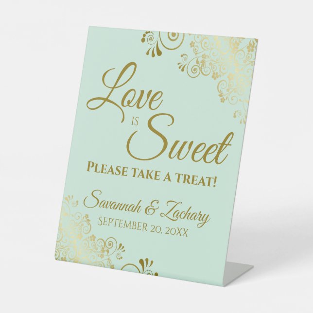 Signe De Table L'amour est doux, prenez une friandise Dentelle do (Recto)