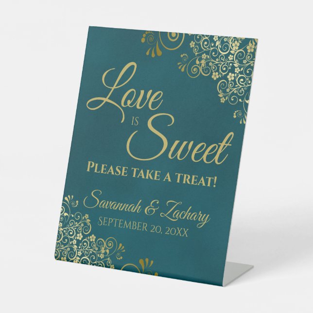 Signe De Table L'amour est doux, prenez une friandise Mariage sar (Recto)
