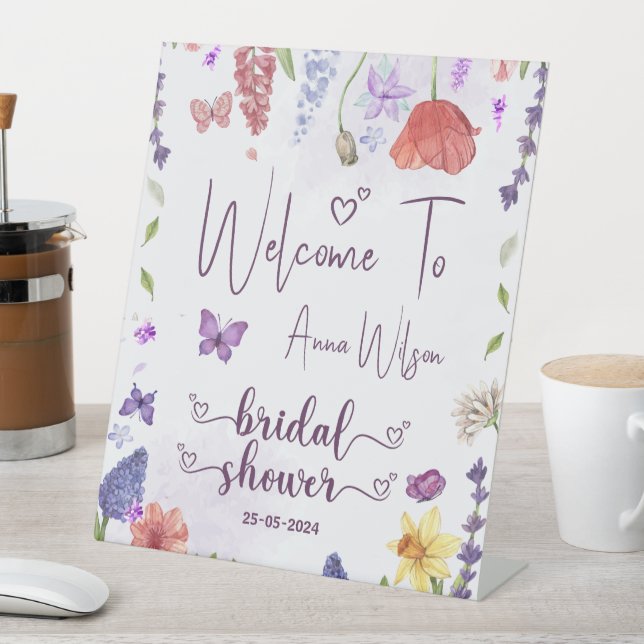 Signe De Table l'amour est en fleur fleur sauvage printemps nupti (In SItu)