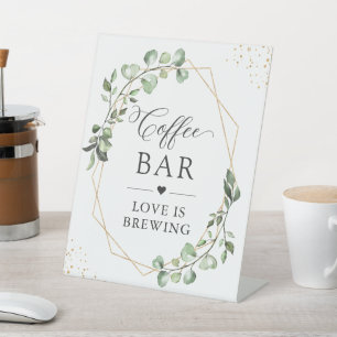 Signe De Table L'AMOUR EST EN TRAIN DE BRISER Barre de café Euc