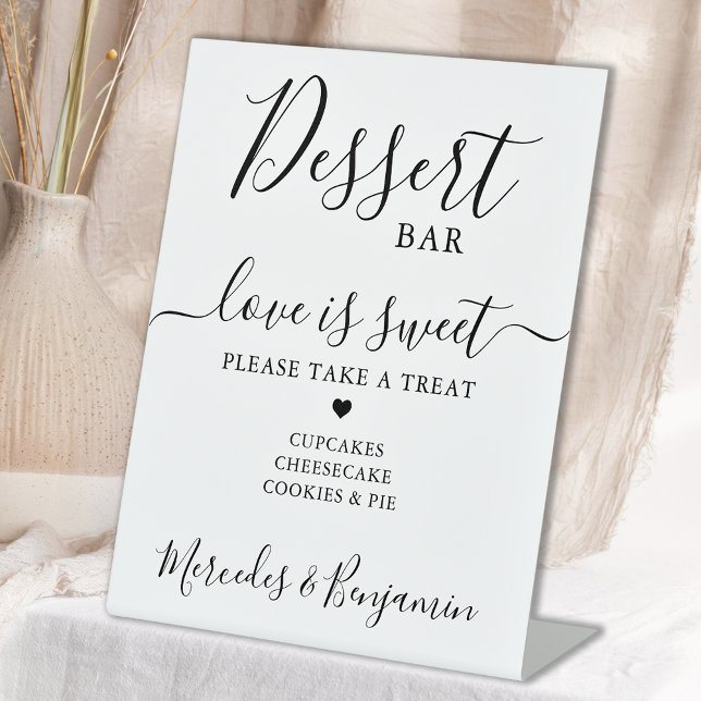 Signe De Table L'amour est sucré Mariage personnalisé Dessert Bar (Créateur téléchargé)