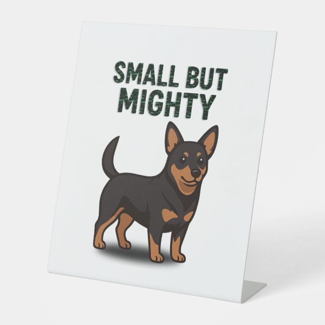 Signe De Table Lancashire Heeler Petit Mais Puissant (Recto)
