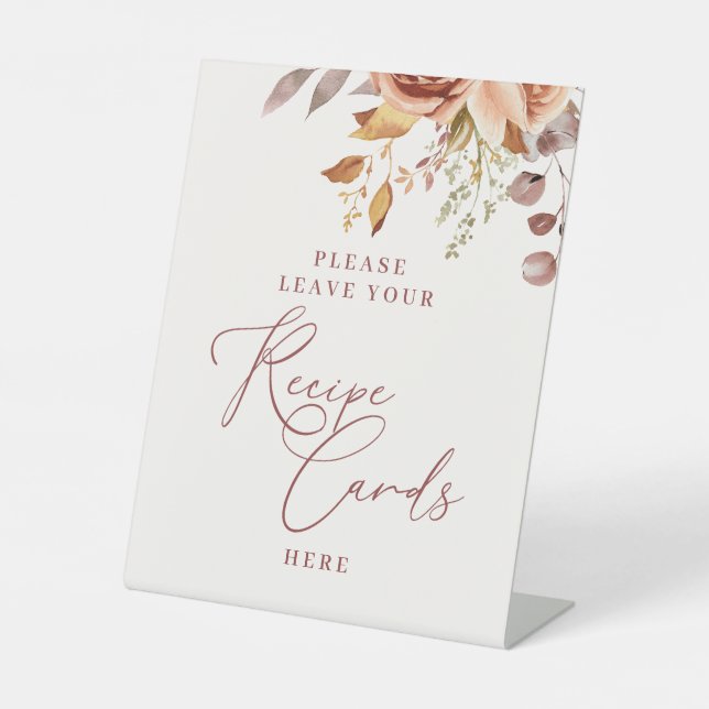 Signe De Table Lancement de mariage bohème aquarelle (Recto)