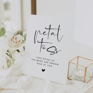Signe De Table Lancer de pétales de mariage
