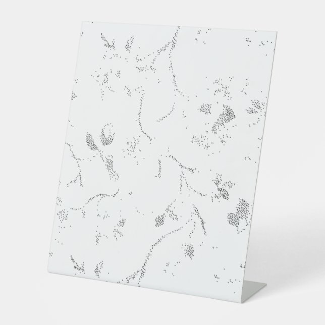 Signe De Table Langue, Gris Cloud Signal Pedestal (Recto)