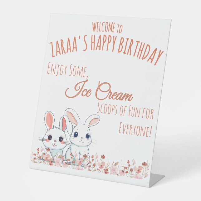 Signe De Table Lapin mignon (Recto)