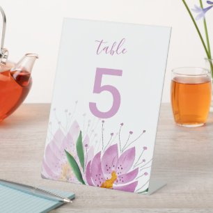 Signe De Table L'art de l'aquarelle florale Lilac Boho