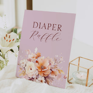 Signe De Table Lavande Baby shower de chute Floral Déchets Raffin