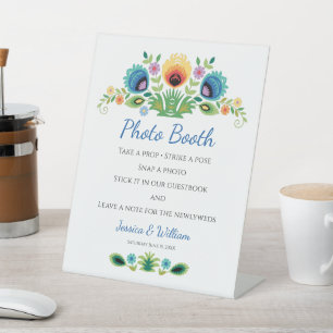 Signe De Table Lavande et Jaune de fleurs folkloriques polonaises