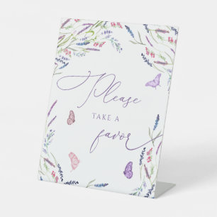 Signe De Table Lavande S'Il Vous Plaît Prendre Une Faveur