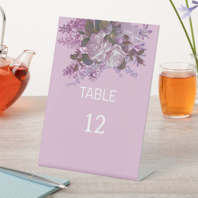 Signe De Table Lavande simple et élégante, table Mariage (In SItu)