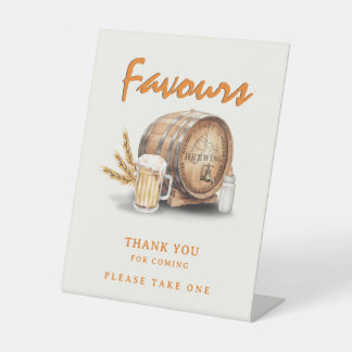 Signe De Table Le Baby shower de la couche de bière favorise le M