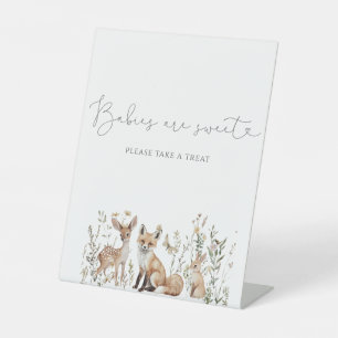 Signe De Table Le Baby shower des animaux de la forêt boisée