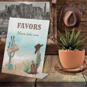 Signe De Table Le Baby shower occidental Little Cowboy Privilégie
