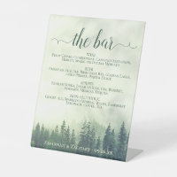 Le Bar - Pins Vert Foggy Boissons Menu Mariage