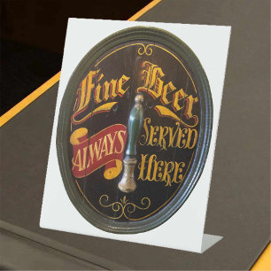 Signe De Table Le bar traditionnel Real Ale ou le pub de bière