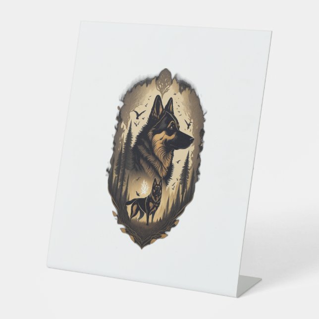 Signe De Table Le berger allemand 005 (Recto)