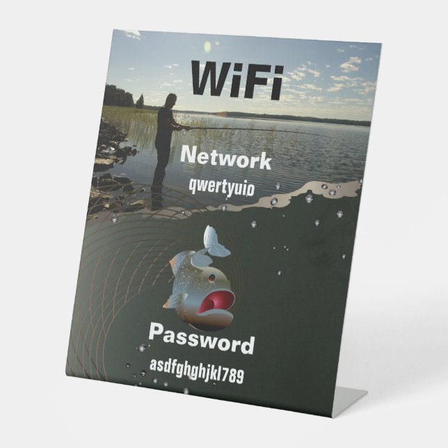 Signe De Table Le pêcheur. Bonne pêche (Recto)