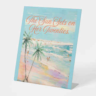 Signe De Table Le soleil se couche sur la vingtaine