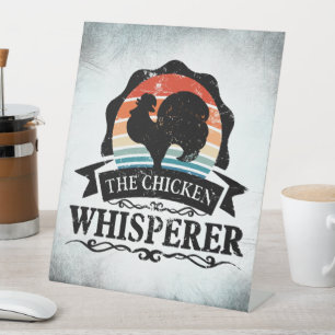 Signe De Table Le Whisperer de poulet amusant