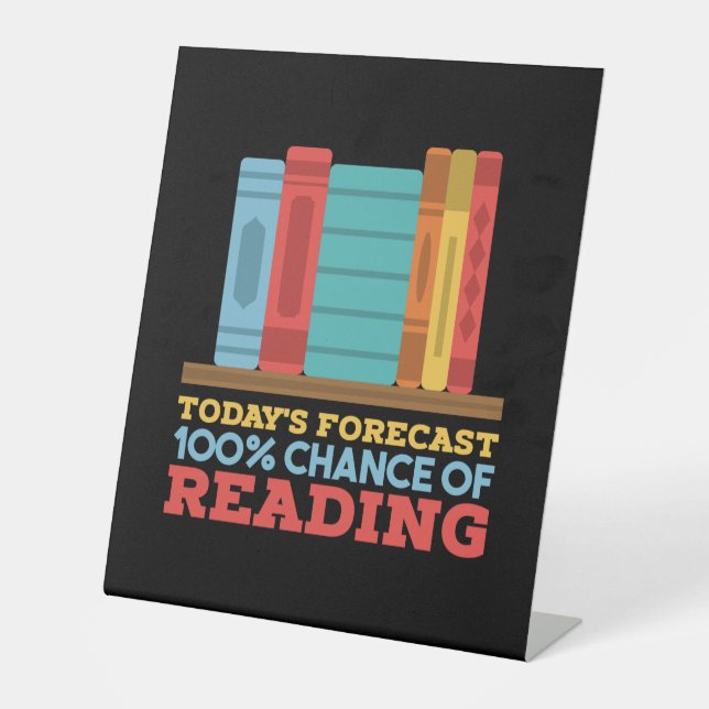 Signe De Table Lecture - 100 % de chances de lire un livre drôle (Recto)