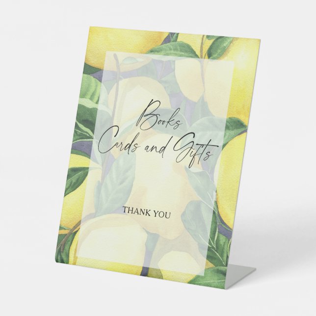 Signe De Table LEMONS - CARTES DE LIVRES ET CADEAUX Poster (Recto)