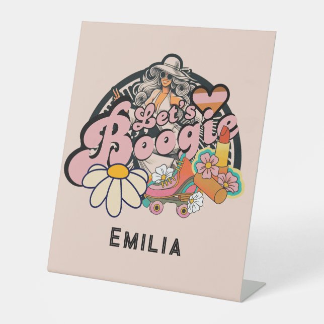 Signe De Table Les années 70 Boogie Disco Dancing Bride Bachelore (Recto)