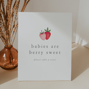 Signe De Table Les bébés fraises HEIDI sont des Baby showers doux