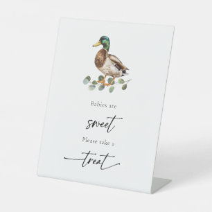 Signe De Table Les Bébés Mallard Duck Sont Du Baby shower Sucré