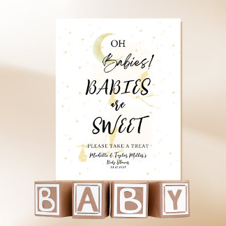 Signe De Table Les bébés sont de doux Baby shower Neutre Twin Sto