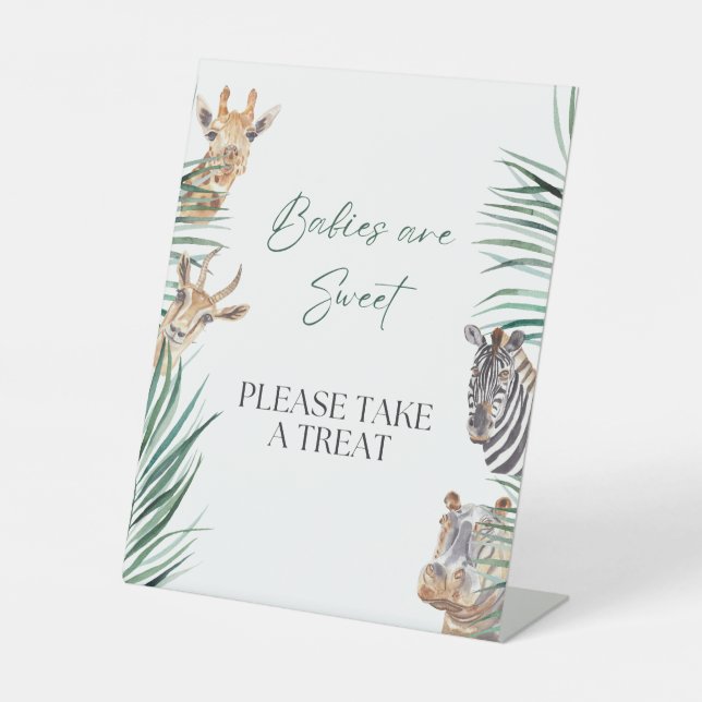 Signe De Table Les bébés sont doux Oh garçon Safari Jungle Baby s (Recto)