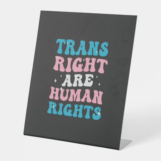 Signe De Table Les droits transgenres sont des droits humains (Recto)