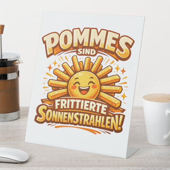 Signe De Table Les frites sont des rayons de soleil frits -  (In SItu)