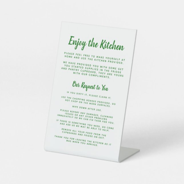 Signe De Table Les invités apprécient la cuisine et les règles si (Recto)