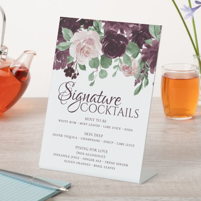 Signe De Table Les passions de Moody | Dramatique Violet Signatur (In SItu)