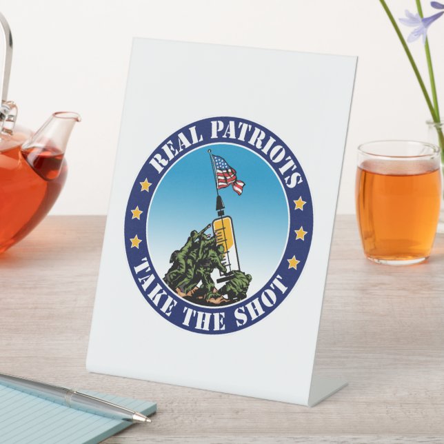 Signe De Table Les Patriotes Réels Prennent Le Billet - Iwo Jima  (In SItu)