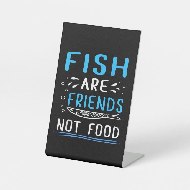 Signe De Table Les poissons ne sont pas de la nourriture TShirt p (Recto)