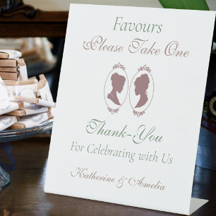 Signe De Table Lesbiennes Mariées Regency Rose Roses