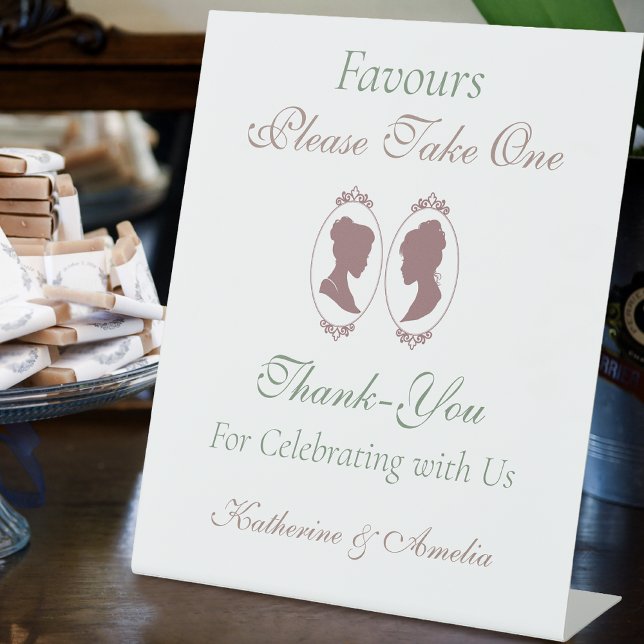 Signe De Table Lesbiennes Mariées Regency Rose Roses (Créateur téléchargé)