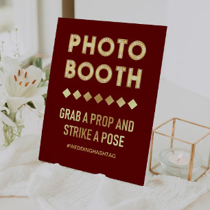 Signe De Table Lettres vintage Gold Marquee Booth Mariage Photo B