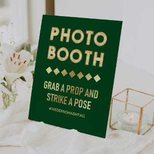 Signe De Table Lettres vintage Gold Marquee Booth Mariage Photo B