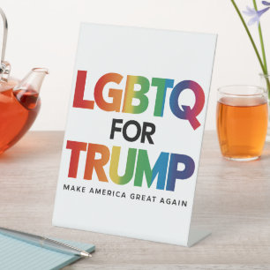 SIGNE DE TABLE LGBTQ POUR TRUMP GAY LESBIENNE POUR TRUMP 2024